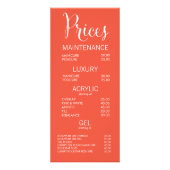 Business Shop Menu価格表カードラックカード ラックカード (正面)