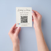 Business Signature Script QR Code Promotional チラシ (手)