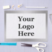 Business SilverとWhite エレガント Your Logo 薄葉紙 (クラフト)