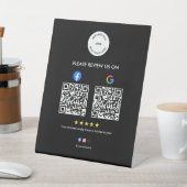 Business Social Review Pedestal Sign with Qr Code 台座サイン (インサイチュ)