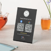 Business Social Review Pedestal Sign with Qr Code 台座サイン (インサイチュ)
