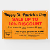 Business St. Patrick Saleオレンジカラー長方形 横断幕 (横)