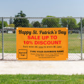 Business St. Patrick Saleオレンジカラー長方形 横断幕 (インサイチュ)