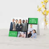 Business St. Patrick's Day写真、名前をカスタムする カード (黄色い花)