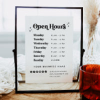 Business Store Open Hoursヴィンテージショップサイン