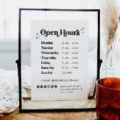 Business Store Open Hoursヴィンテージショップサイン ポスター