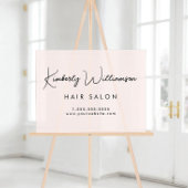 Business Stylish Signature Script Pink Frosted アクリルサイン