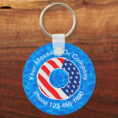 Business Swimming Pool Theme Message Keychains キーホルダー (正面)