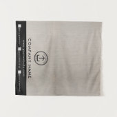 Business Table Runner Banner Linen Logo Social タペストリー (正面(横))