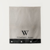 Business Table Runner Banner Linen Social Media タペストリー (正面)