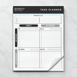 Business Task Planner Priority Matrix Notepad ノートパッド