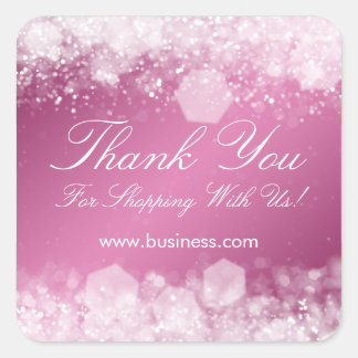 Business Thank きらめく You Night Pink スクエアシール