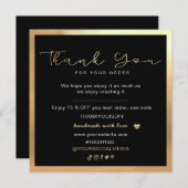 Business Thank エレガント You Black and金ゴールド (正面/裏面)