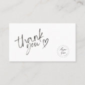 Business Thank エレガント You Black and White 名刺 (正面)