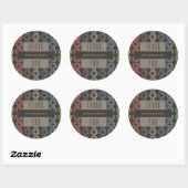 Business Thank Brown カラフル Geometric ラウンドシール (シート)