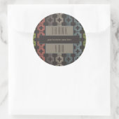 Business Thank Brown カラフル Geometric ラウンドシール (バッグ)