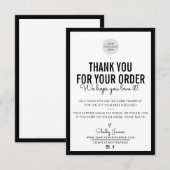 BUSINESS THANK ORDER PLAIN モダン BLACK サンキューカード (正面/裏面)