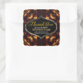 Business Thank Youろうけつ染め火シール スクエアシール (バッグ)