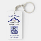 Business Thank YouカスタムロゴQRコード キーホルダー (裏面)