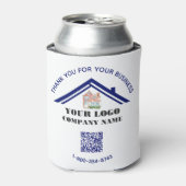Business Thank YouカスタムロゴQRコード 缶クーラー (缶正面)