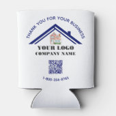 Business Thank YouカスタムロゴQRコード 缶クーラー (裏面)