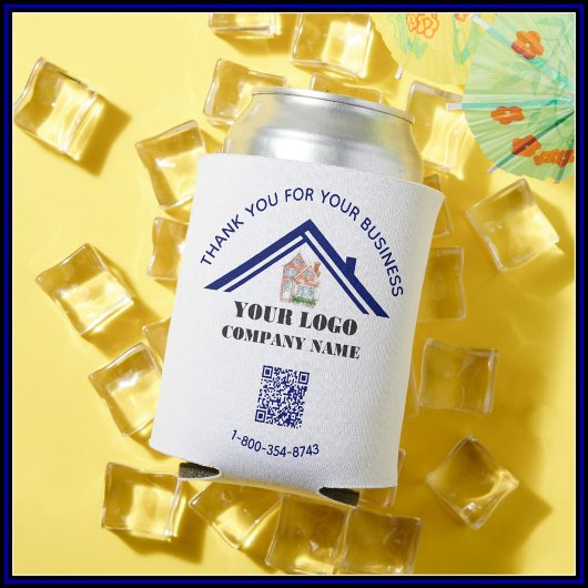 Business Thank YouカスタムロゴQRコード 缶クーラー