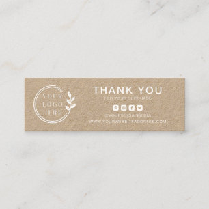 Business Thank Youカスタム Social Media スキニー名刺