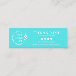 Business Thank Youカスタム Social Media スキニー名刺
