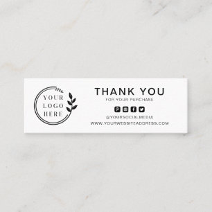 Business Thank Youカスタム Social Media スキニー名刺