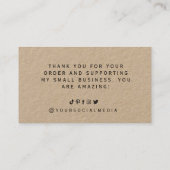 Business Thank Youクラフト紙 名刺 (裏面)