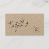 Business Thank Youクラフト紙 名刺 (正面)