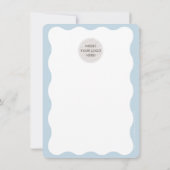BUSINESS THANK YOUトレンディーエレガントserif淡い色の blue サンキューカード (裏面)