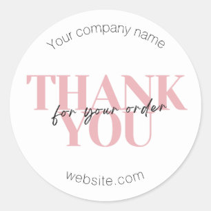 Business Thank Youミニマルカスタムリスト ラウンドシール