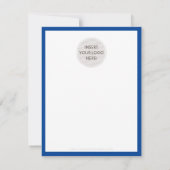 BUSINESS THANK YOUモダン金ゴールドグリッター王室の BLUE サンキューカード (裏面)