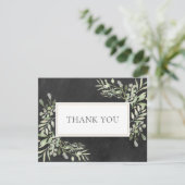 Business Thank You春葉 Chalkboardカード サンキューカード (スタンド正面)