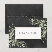 Business Thank You春葉 Chalkboardカード サンキューカード (正面/裏面)