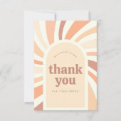 Business Thank You注文書レトロSun Arch 招待状 (正面)