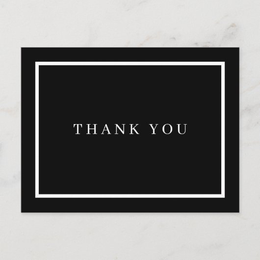 Business Thank You白黒はがき ポストカード (正面)