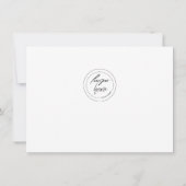 Business Thank You エレガントフローラ金ゴールドロゴ (裏面)