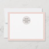 BUSINESS THANK YOU エレガント BLACK赤面ピンクロゴ サンキューカード (裏面)