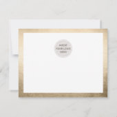 BUSINESS THANK YOU エレガント BLACK金ゴールドルックロゴ サンキューカード (裏面)