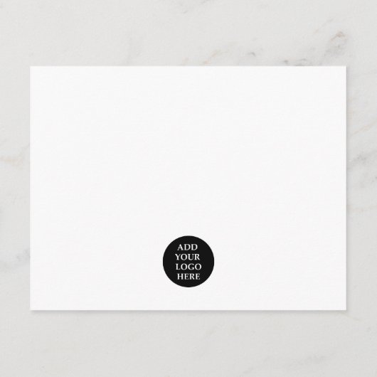 BUSINESS THANK YOU エレガント SWIRL LOGO PURPLE エンクロージャーカード (裏面)