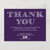 BUSINESS THANK YOU エレガント SWIRL LOGO PURPLE エンクロージャーカード (正面)