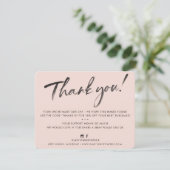 BUSINESS THANK YOU エレガント Water Colorインク赤面 サンキューカード (スタンド正面)