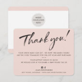 BUSINESS THANK YOU エレガント Water Colorインク赤面 サンキューカード (正面/裏面)