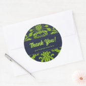 Business Thank You カスタマイズ Green ラウンドシール (封筒)