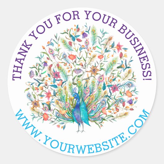 Business Thank You カスタムRound Stickers ラウンドシール (正面)