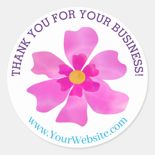 Business Thank You カスタムRound Stickers ラウンドシール (正面)