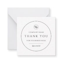 Business Thank You クラシック Note Card