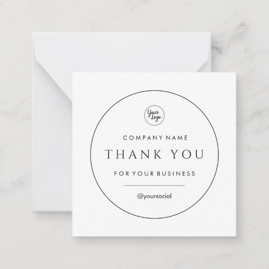 Business Thank You クラシック Note Card ノートカード (正面)